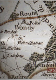 Carte de Cassini, Bondy, Brichet, Vieux Château