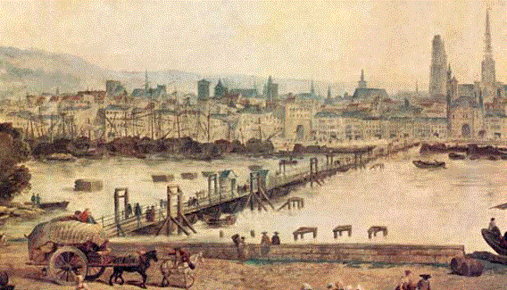 Pont Mathilde à Rouen 1626